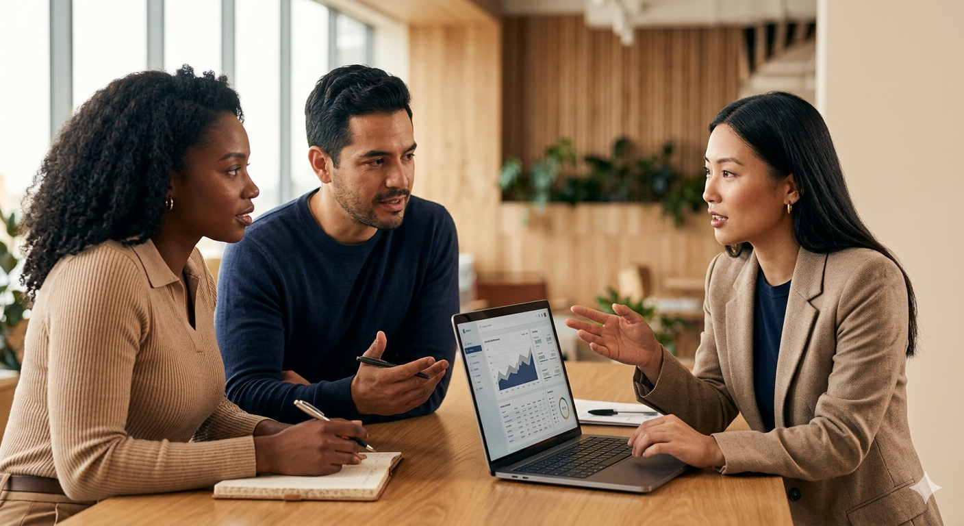Professionals in a strategy session