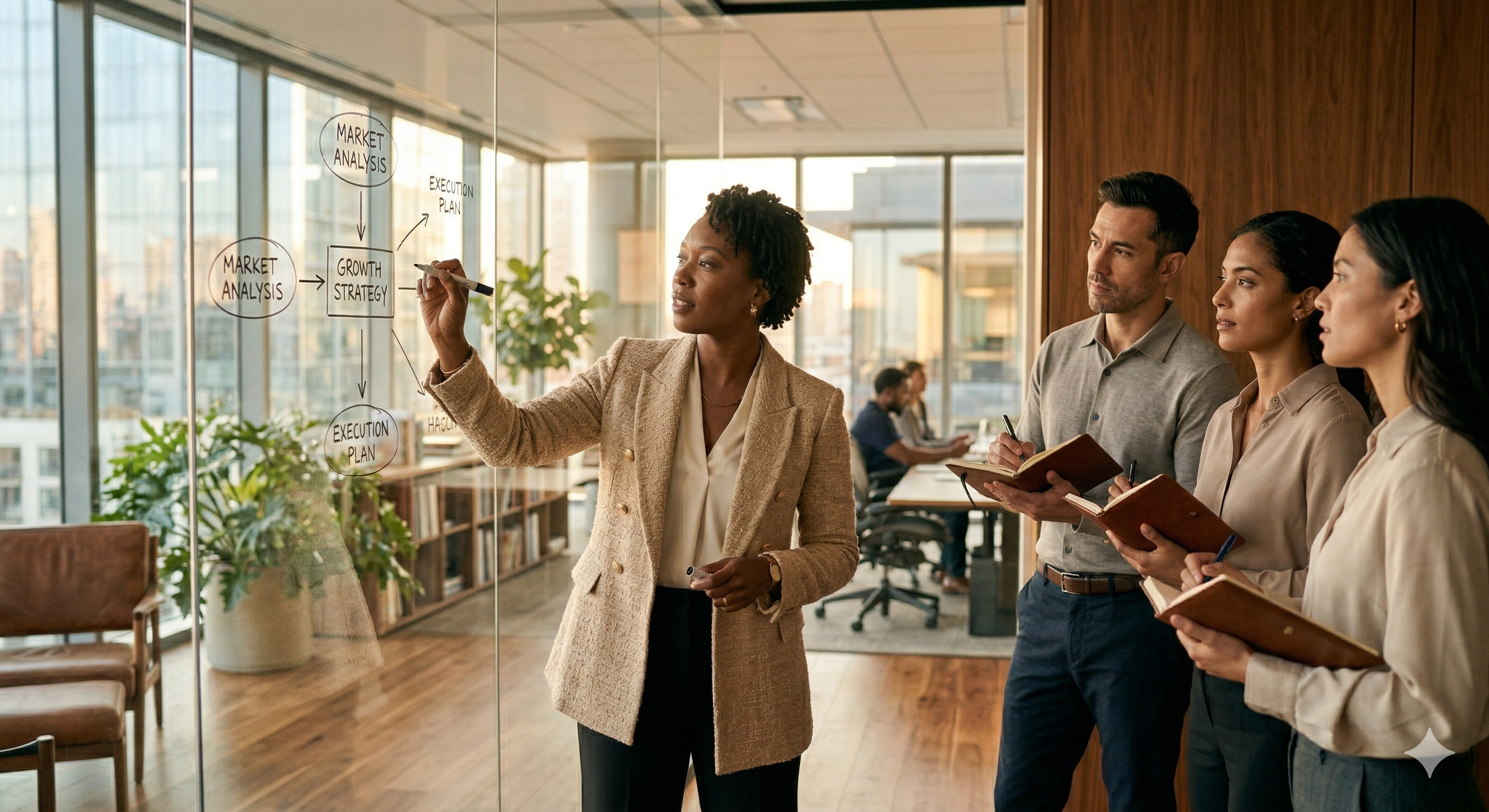 A leadership strategy session